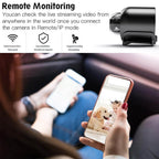 Mini caméra de sécurité Wi-Fi, 1080p étanche avec vision nocturne, angle de vue de 160°