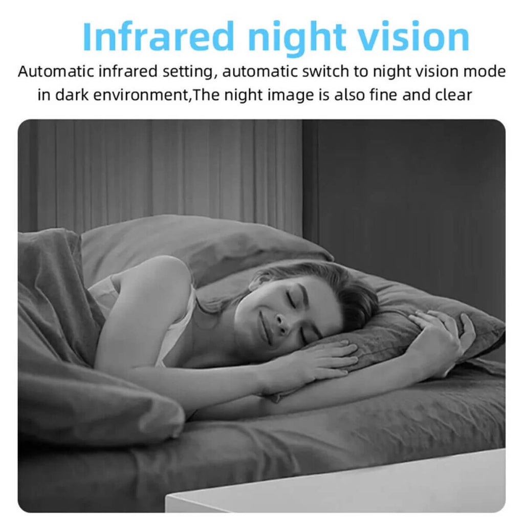 Mini caméra de sécurité Wi-Fi, 1080p étanche avec vision nocturne, angle de vue de 160°