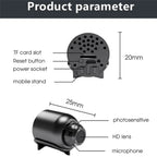 Mini caméra de sécurité Wi-Fi, 1080p étanche avec vision nocturne, angle de vue de 160°