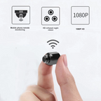 Mini videocamera WiFi per visione notturna, impermeabile, HD 1080P, grandangolo da 160°