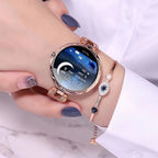 Orologio fitness impermeabile Aquafit da donna con monitoraggio della pressione arteriosa, della frequenza cardiaca e del sonno