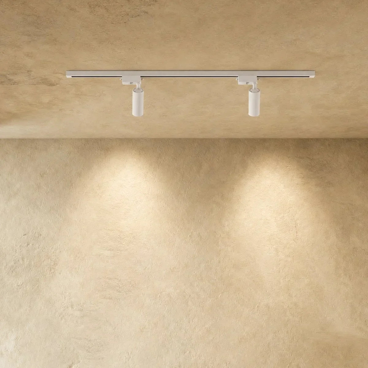 Slim Black Track Lighting With Adjustable Cylinder Heads For Accent And Task Lighting