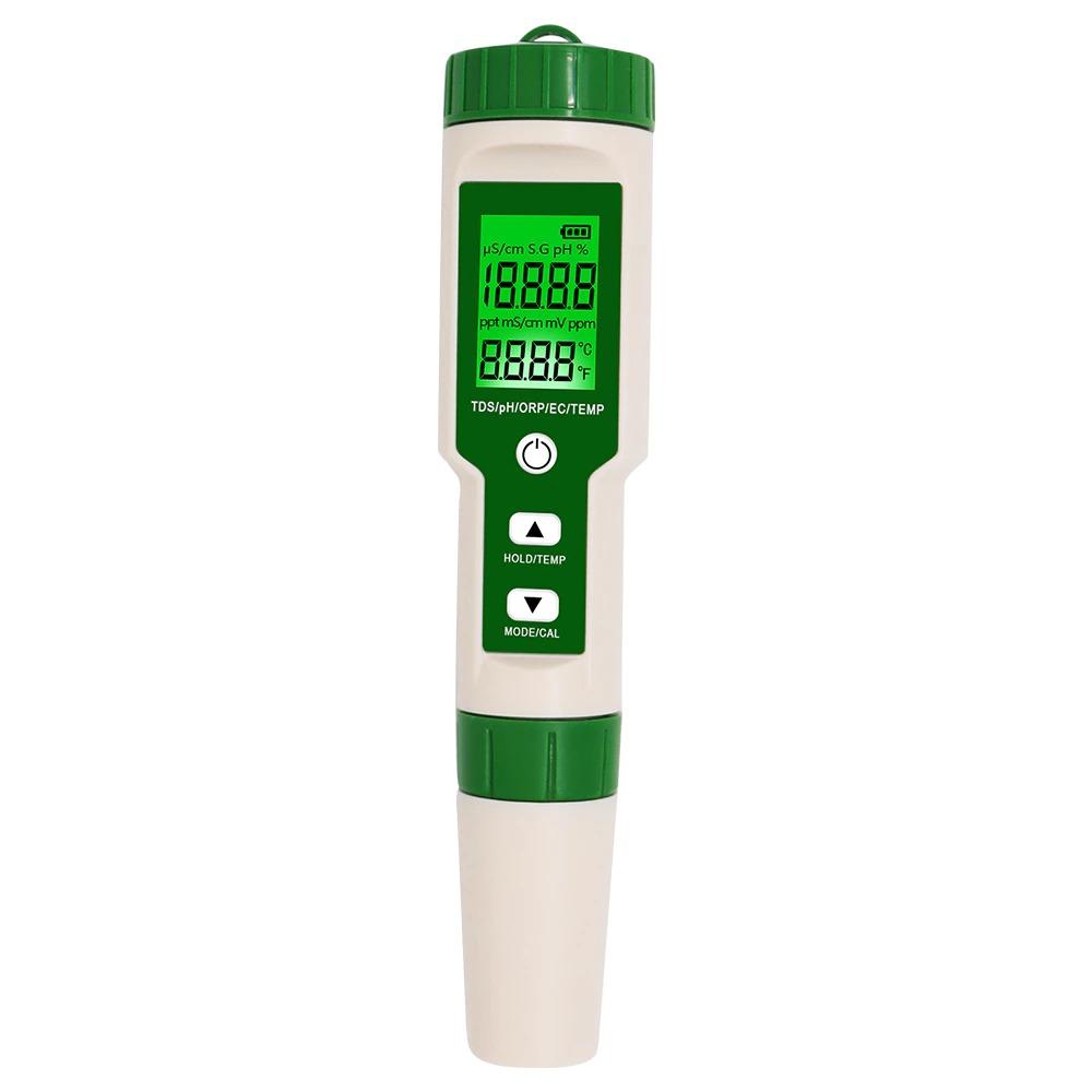 PlantPro 5-i-1 digital vandtester til pH, TDS, EC, ORP og temperatur