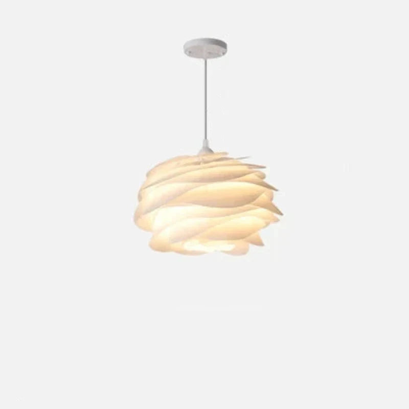 Lampada a sospensione in vetro, design floreale a rosario, Luminara