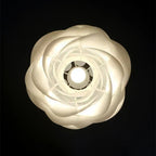 Lampada a sospensione in vetro, design floreale a rosario, Luminara