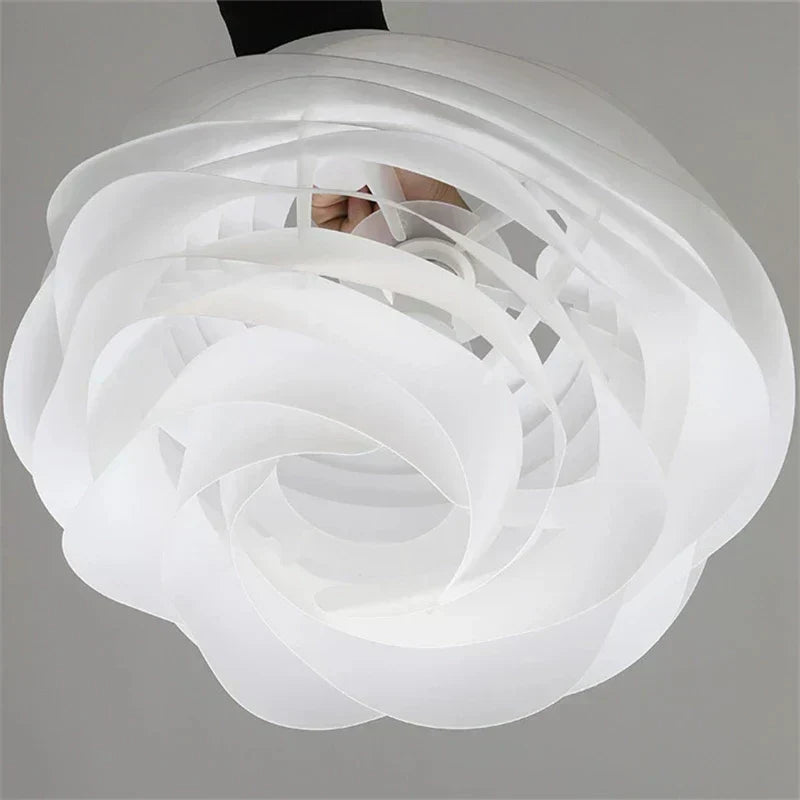 Lampada a sospensione in vetro, design floreale a rosario, Luminara