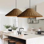 Muto Vintage Handmade LED Rattan Pendant Light Living Room - Neutralighting