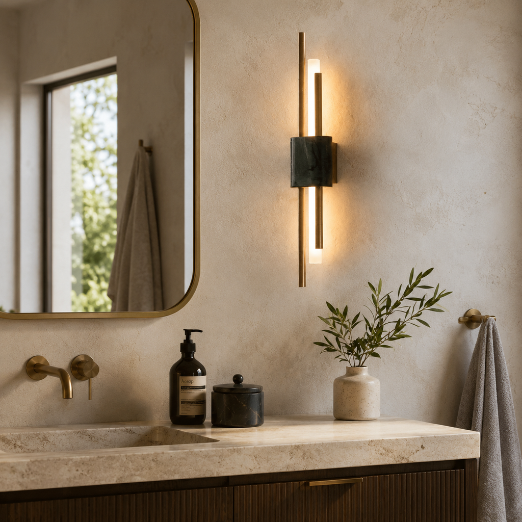 AuraMarble LED nástěnná lampa s kovovým rámem pro ambientní světlo