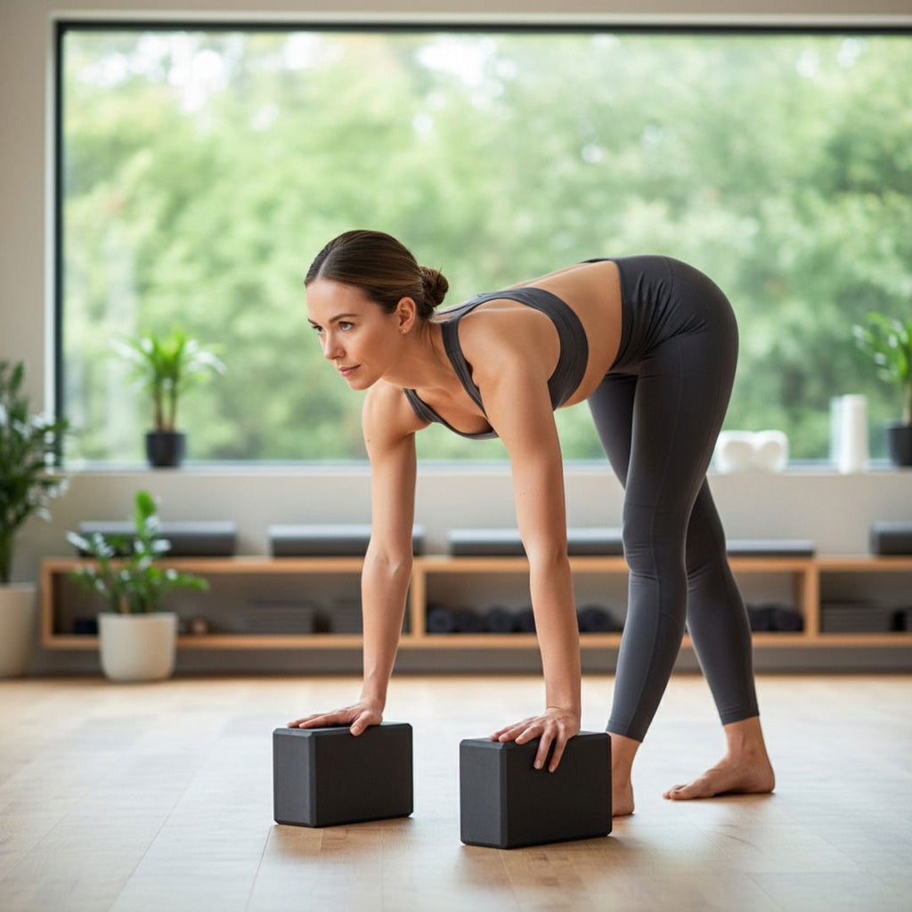 Blocuri de yoga din spumă EVA, cu suprafețe antiderapante pentru stabilitate și confort | Fioriscas