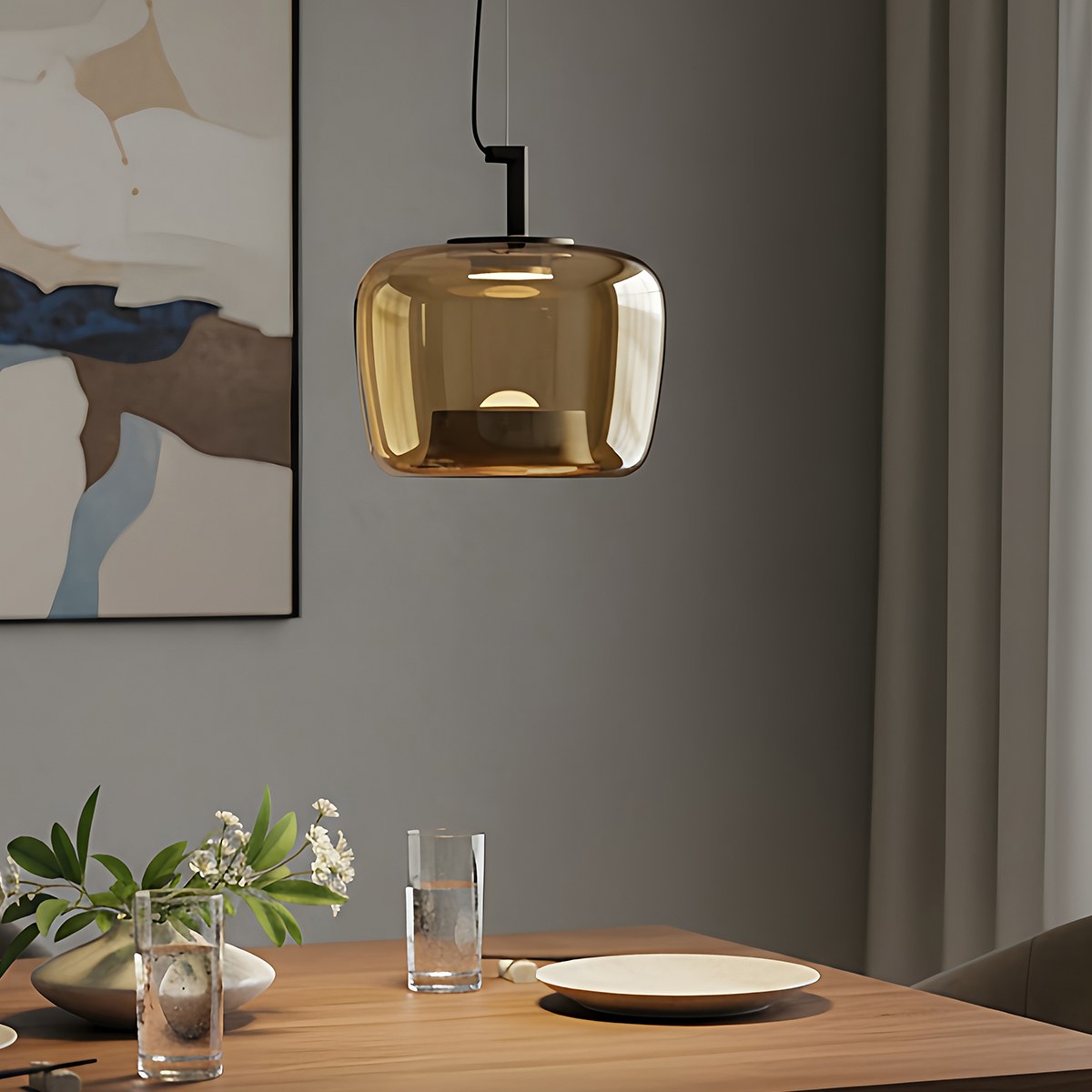 EraLumen Glass Pendant Light With Modern Vintage Charm