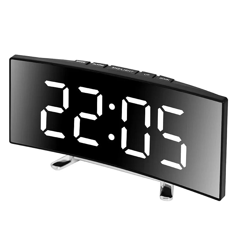 Úzký digitální budík s velkým LED displejem a tichým designem - Fioriscas