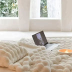 LumenWeave Plush Wool Throw Blanket, Soft Cozy Warmth, 5 Colors