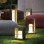 Lampada da giardino esterna LumaVale Dusk To Dawn con LED in alluminio ricaricabile