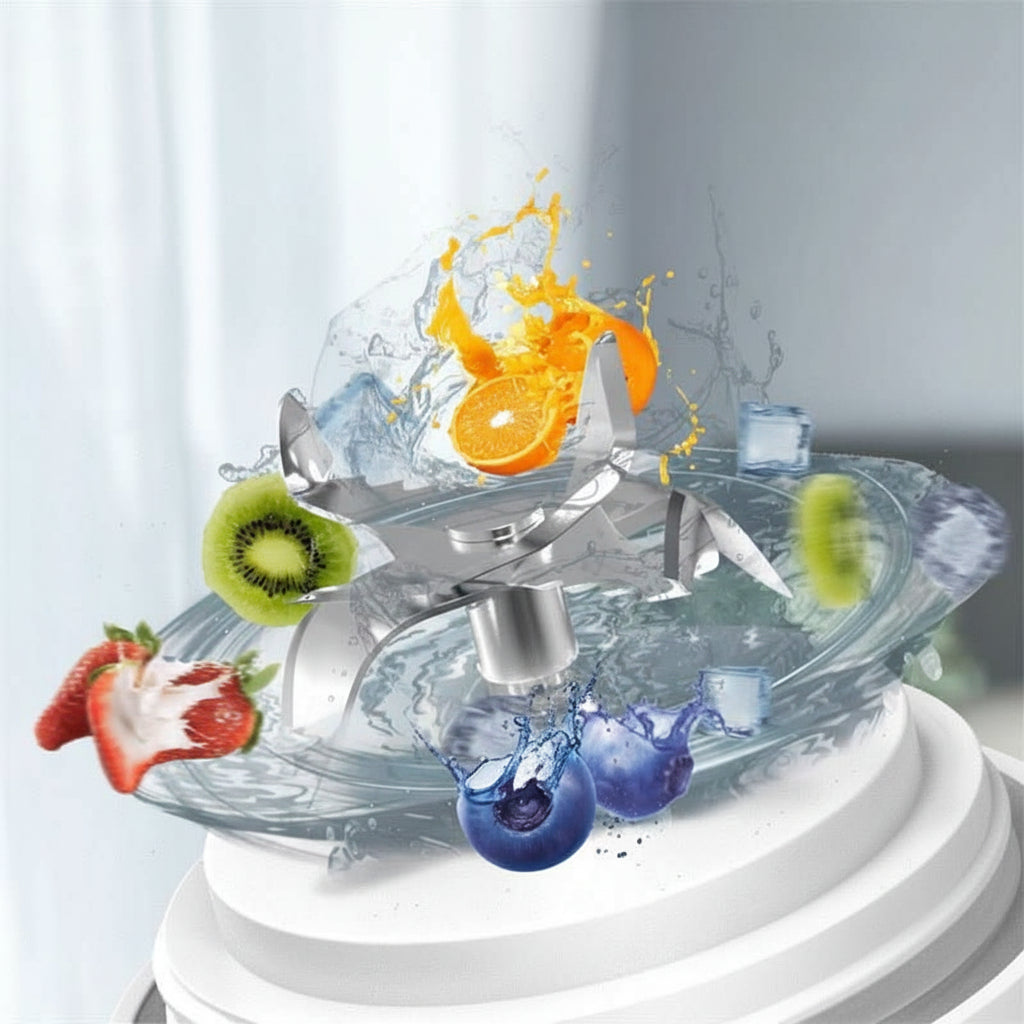 Frullatore portatile per smoothie con batteria da 4000 mAh e capacità di 600 ml - Fioriscas