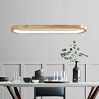 LumaWood houten en metalen led-hanglamp voor eetkamers, 2 lengtes
