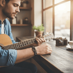 Leather Bracelet with Guitar-Inspired Design - Fioriscas