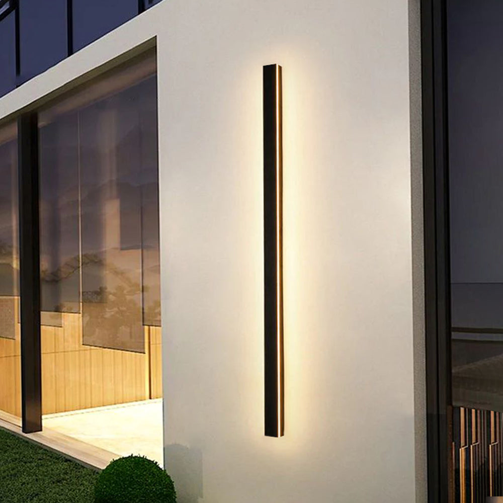 Applique murale noire élégante, luminaire LED Nyx pour murs extérieurs