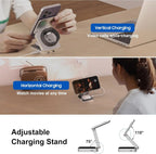 3-in-1 Magnetic Wireless Charging Stand for iPhone, AirPods, and Apple Watch