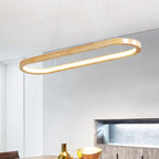 LumaWood houten en metalen led-hanglamp voor eetkamers, 2 lengtes