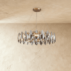 Lumina kristallen cascade kroonluchter voor glamoureuze woonruimtes