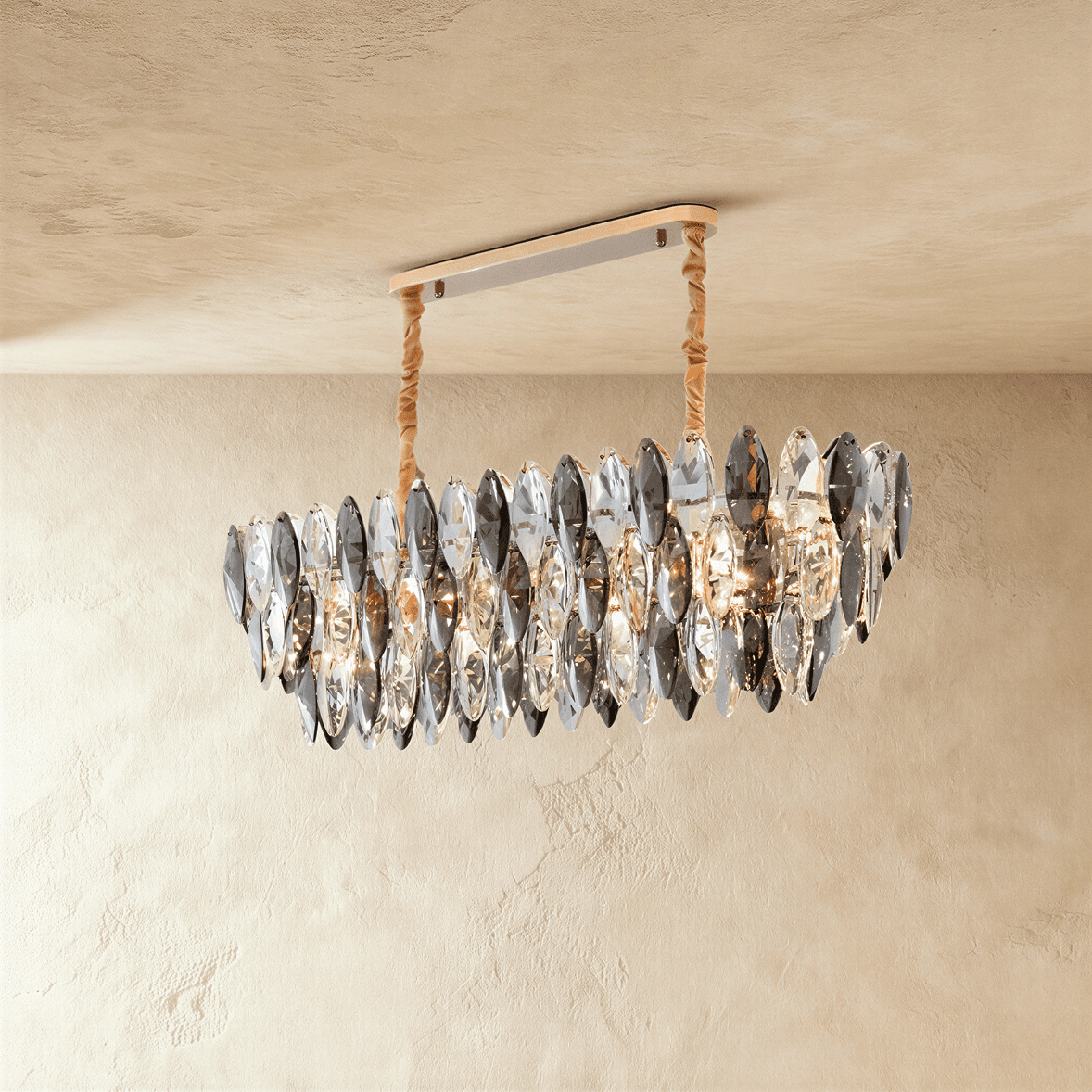 Lumina kristallen cascade kroonluchter voor glamoureuze woonruimtes