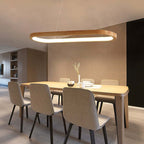 LumaWood houten en metalen led-hanglamp voor eetkamers, 2 lengtes