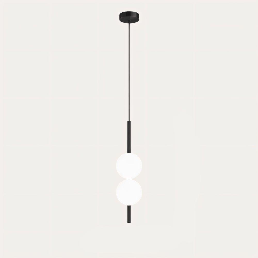 Lampada a sospensione Lyra con globo in vetro regolabile e LED sostituibile