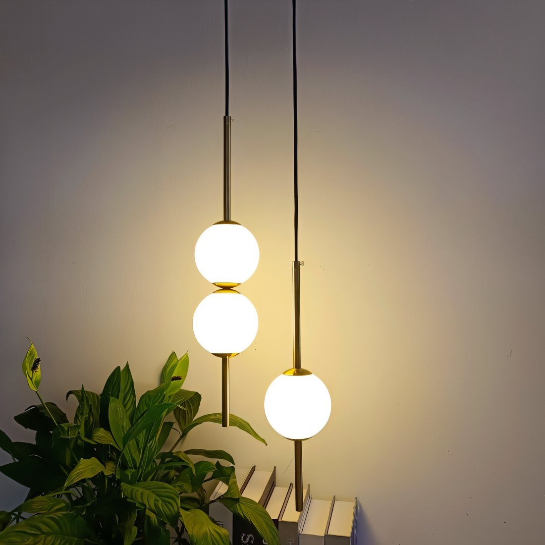 Marven Glass Sphere Pendant Light, Nordic-Inspired Design