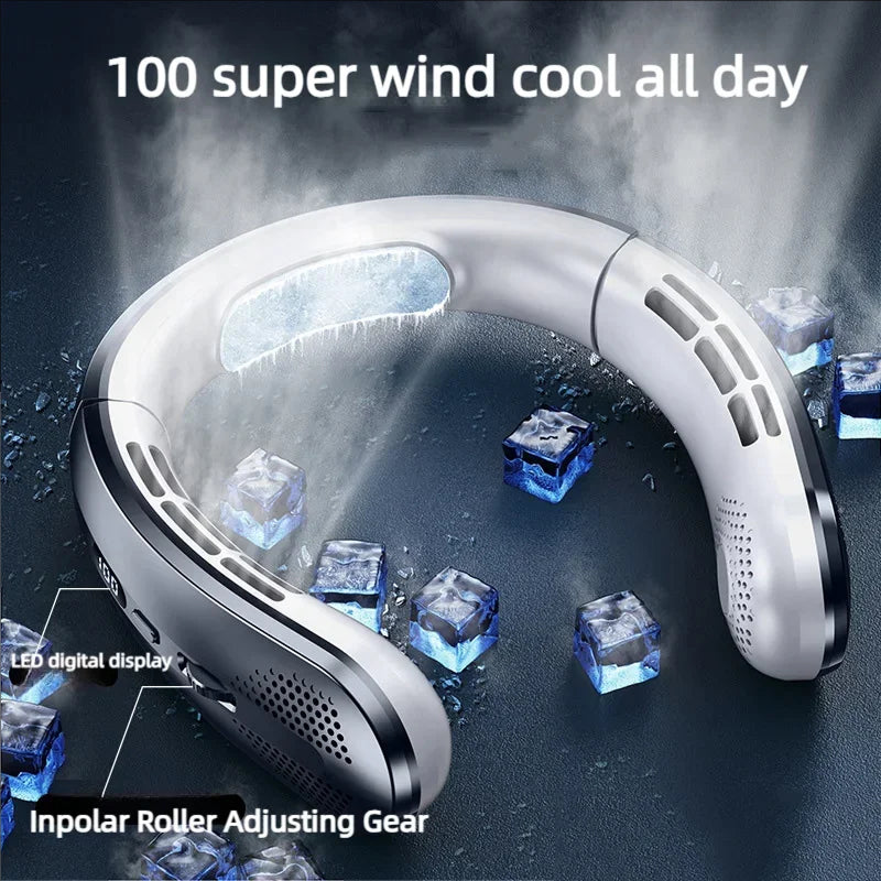 VeyraCool Flex 100 Neck Fan, Bladeless Wearable Cooling, 8000mAh