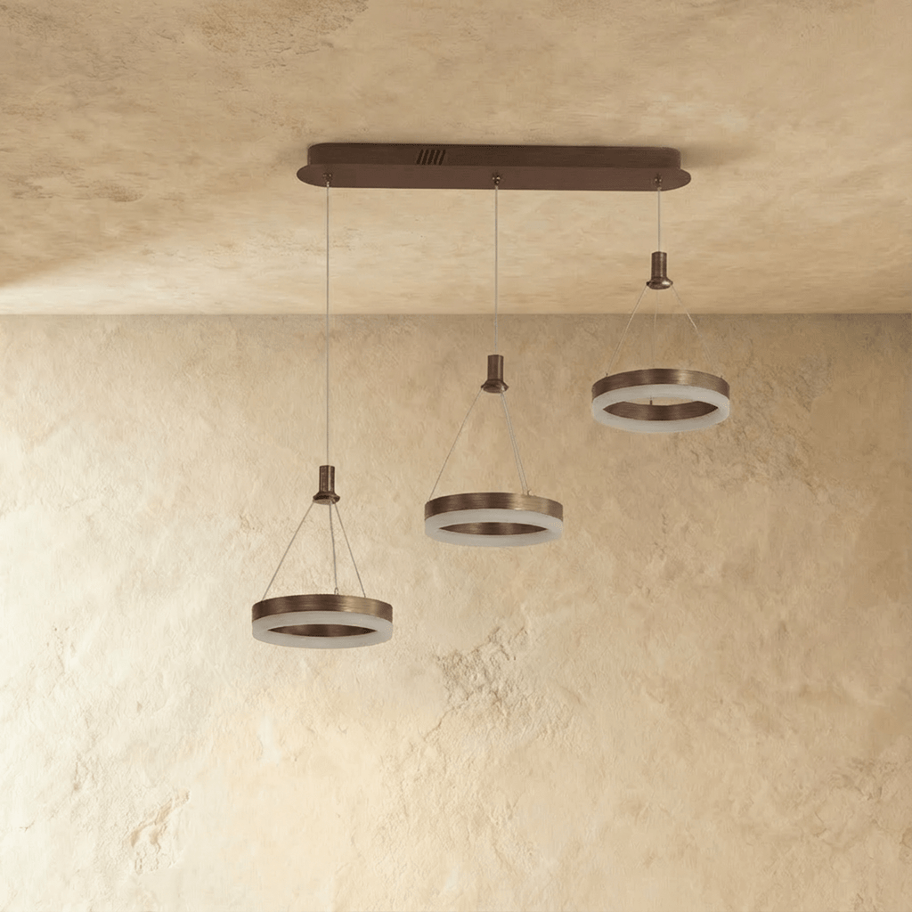 Lampadario rotondo Aitu Nova, luce da soffitto a risparmio energetico per soggiorni moderni