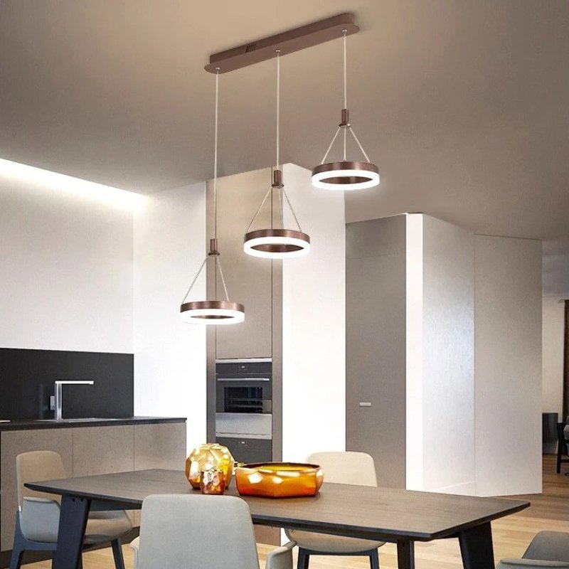 Lampadario rotondo Aitu Nova, luce da soffitto a risparmio energetico per soggiorni moderni