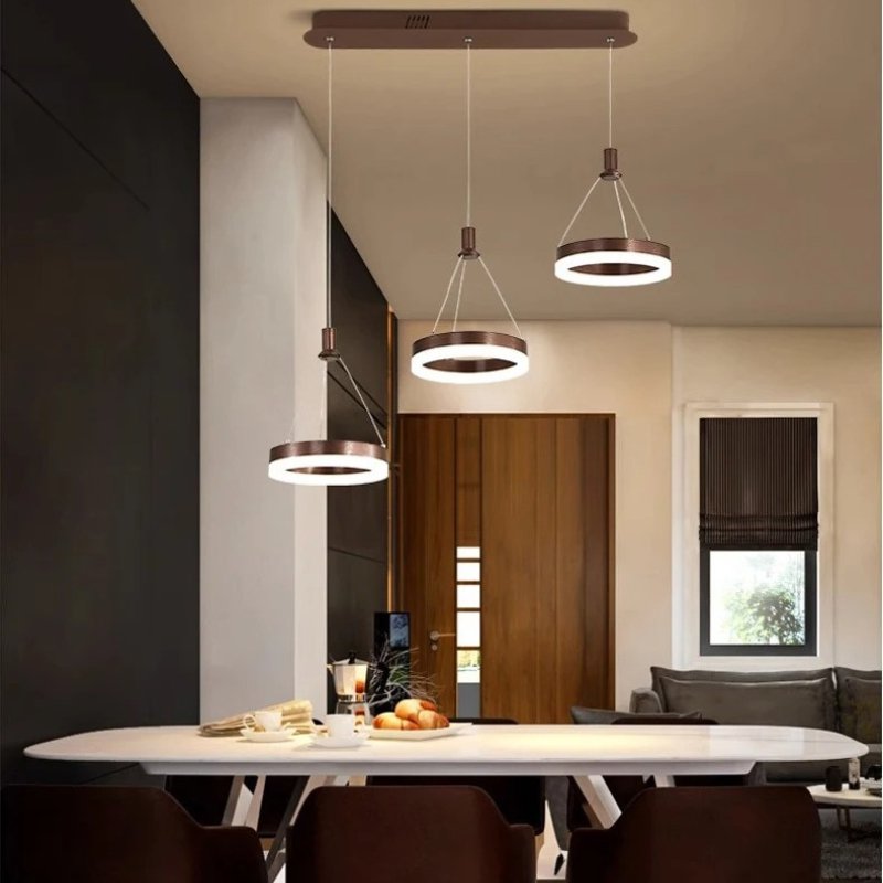 Lampadario rotondo Aitu Nova, luce da soffitto a risparmio energetico per soggiorni moderni