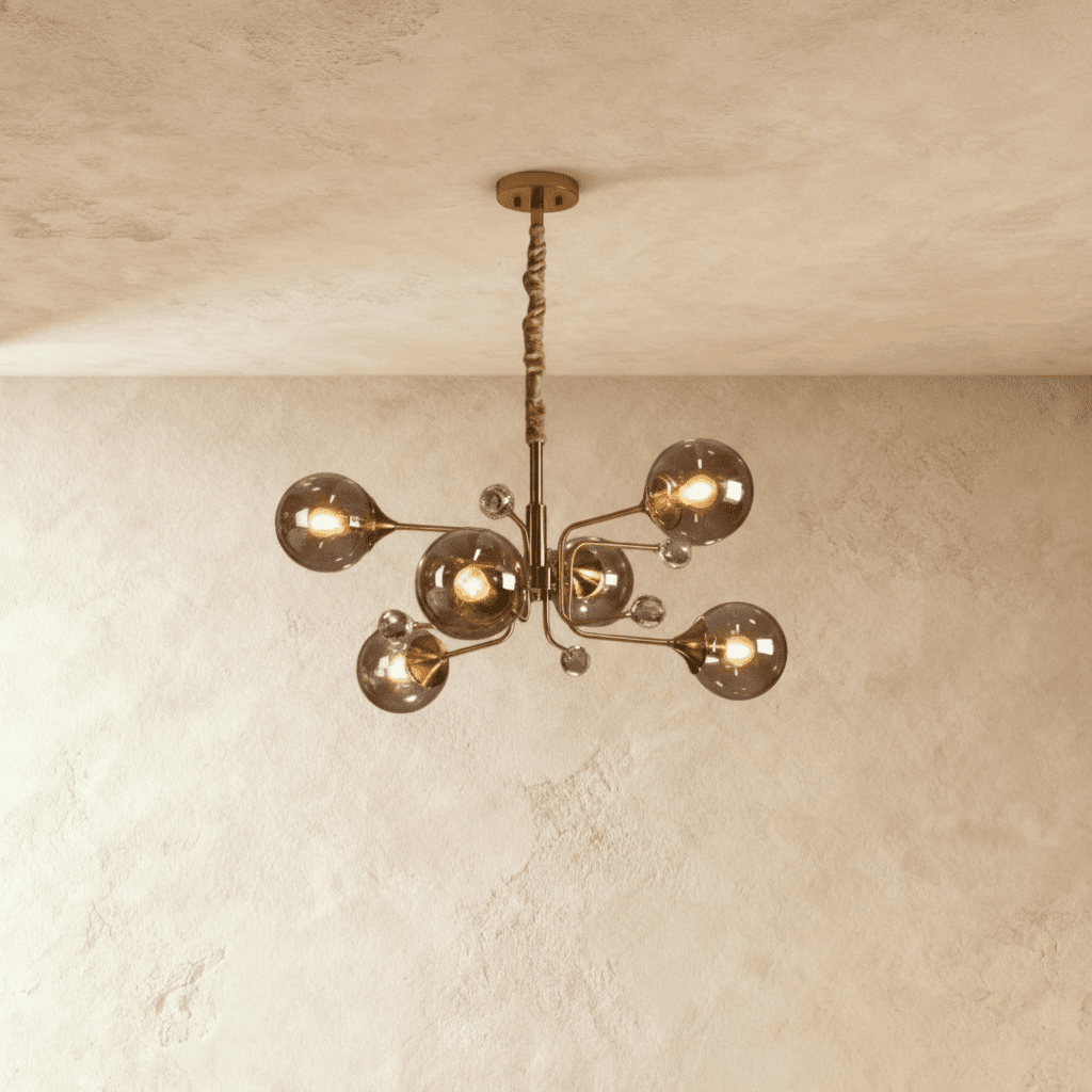 Luxusní skleněný lustr Lumora pro elegantní obytné prostory