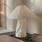 Kairo Metal Table Lamp With Paper Shade, Modern E27 Design