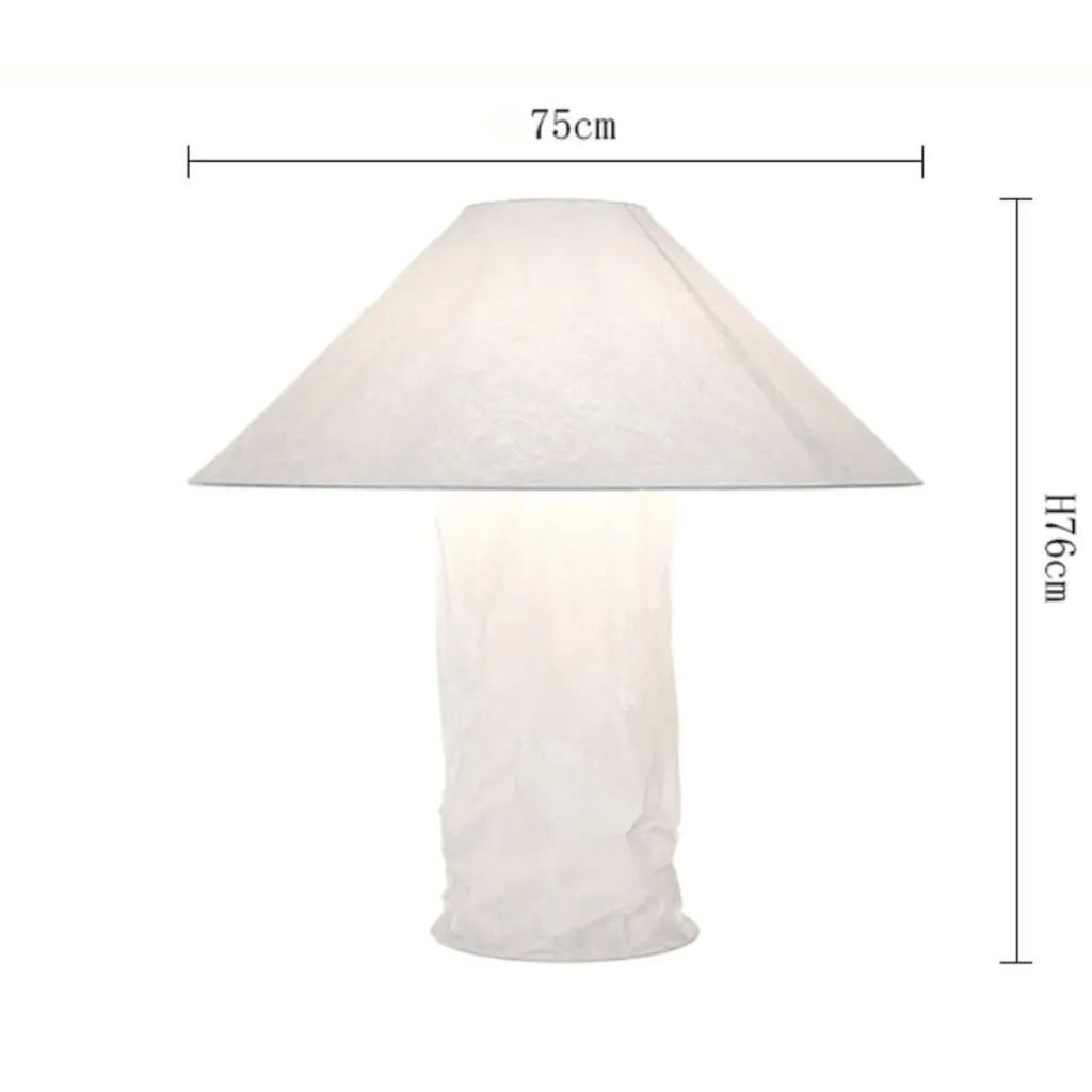 Kairo Metal Table Lamp With Paper Shade, Modern E27 Design
