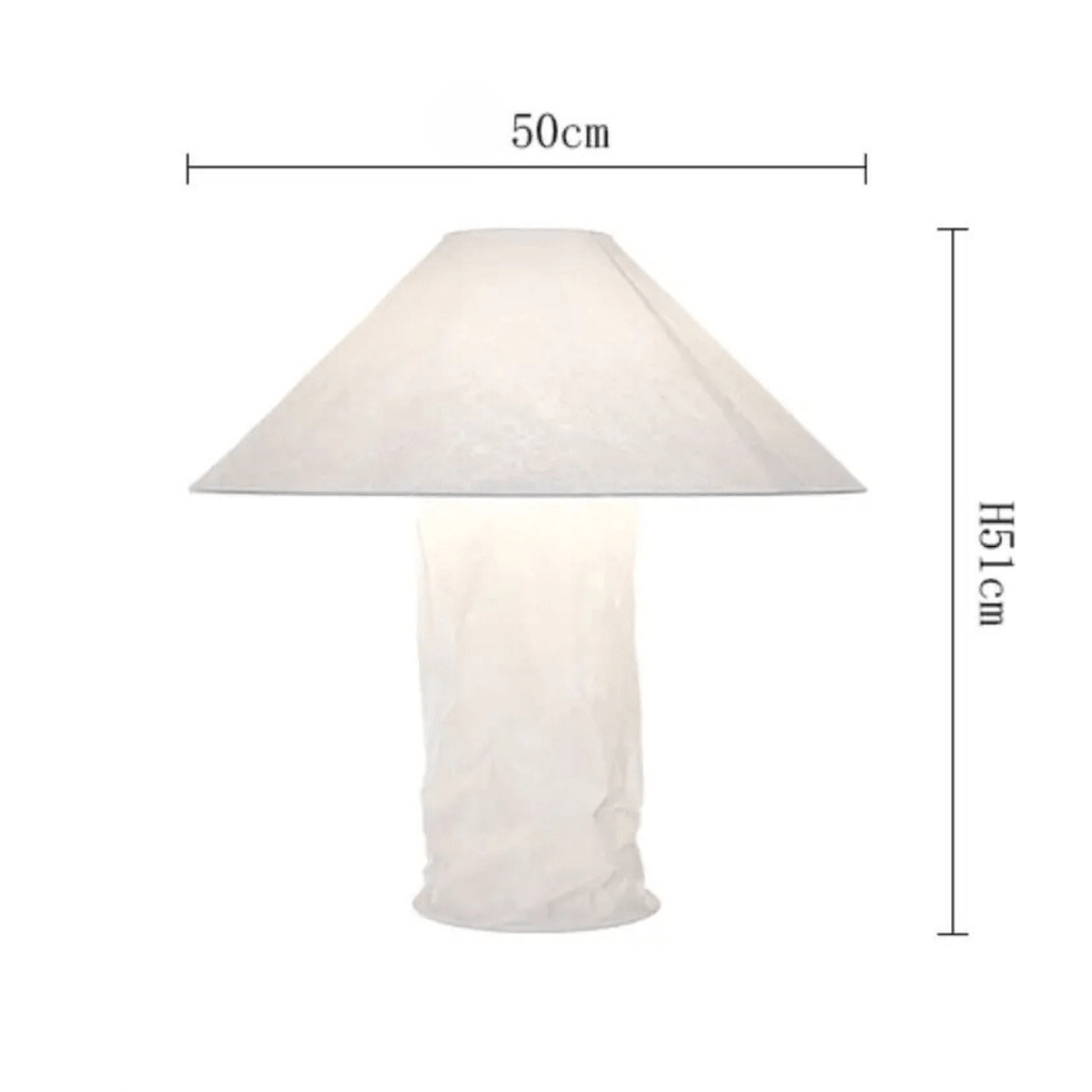 Kairo Metal Table Lamp With Paper Shade, Modern E27 Design