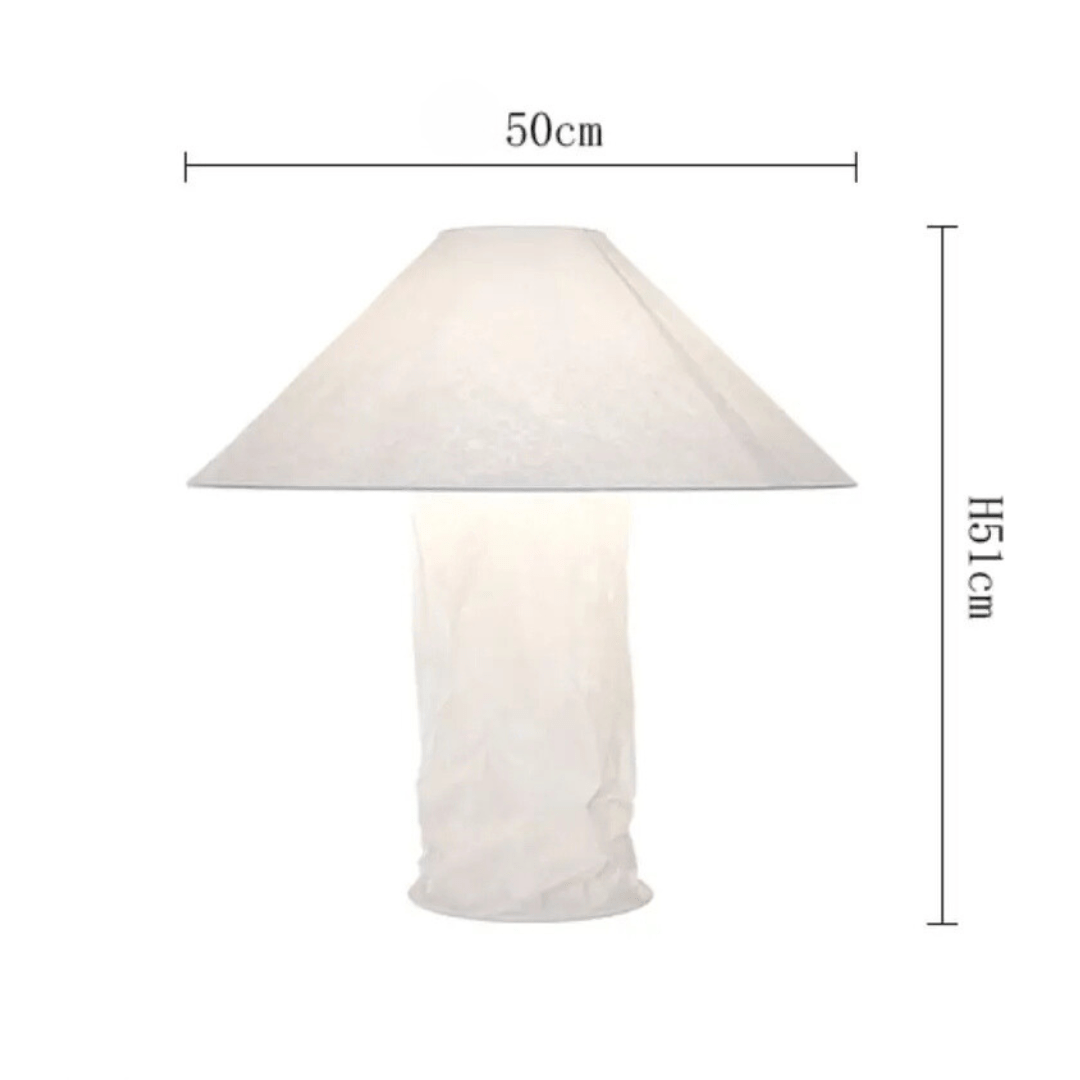 Kairo Metal Table Lamp With Paper Shade, Modern E27 Design