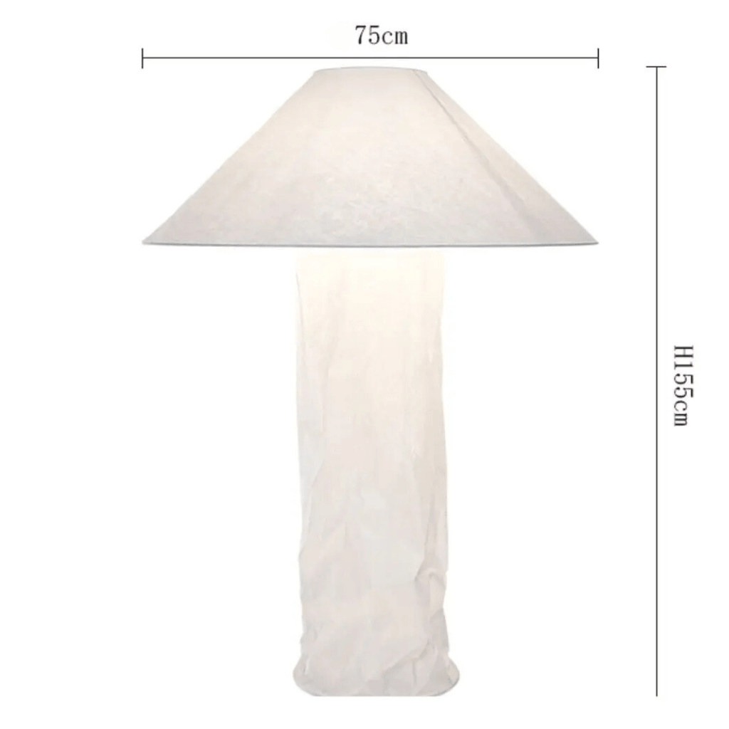 Kairo Metal Table Lamp With Paper Shade, Modern E27 Design