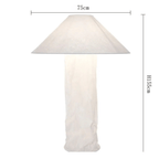 Kairo Metal Table Lamp With Paper Shade, Modern E27 Design