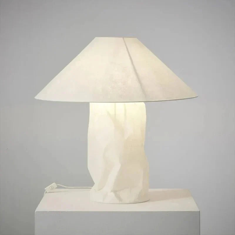 Kairo Metal Table Lamp With Paper Shade, Modern E27 Design