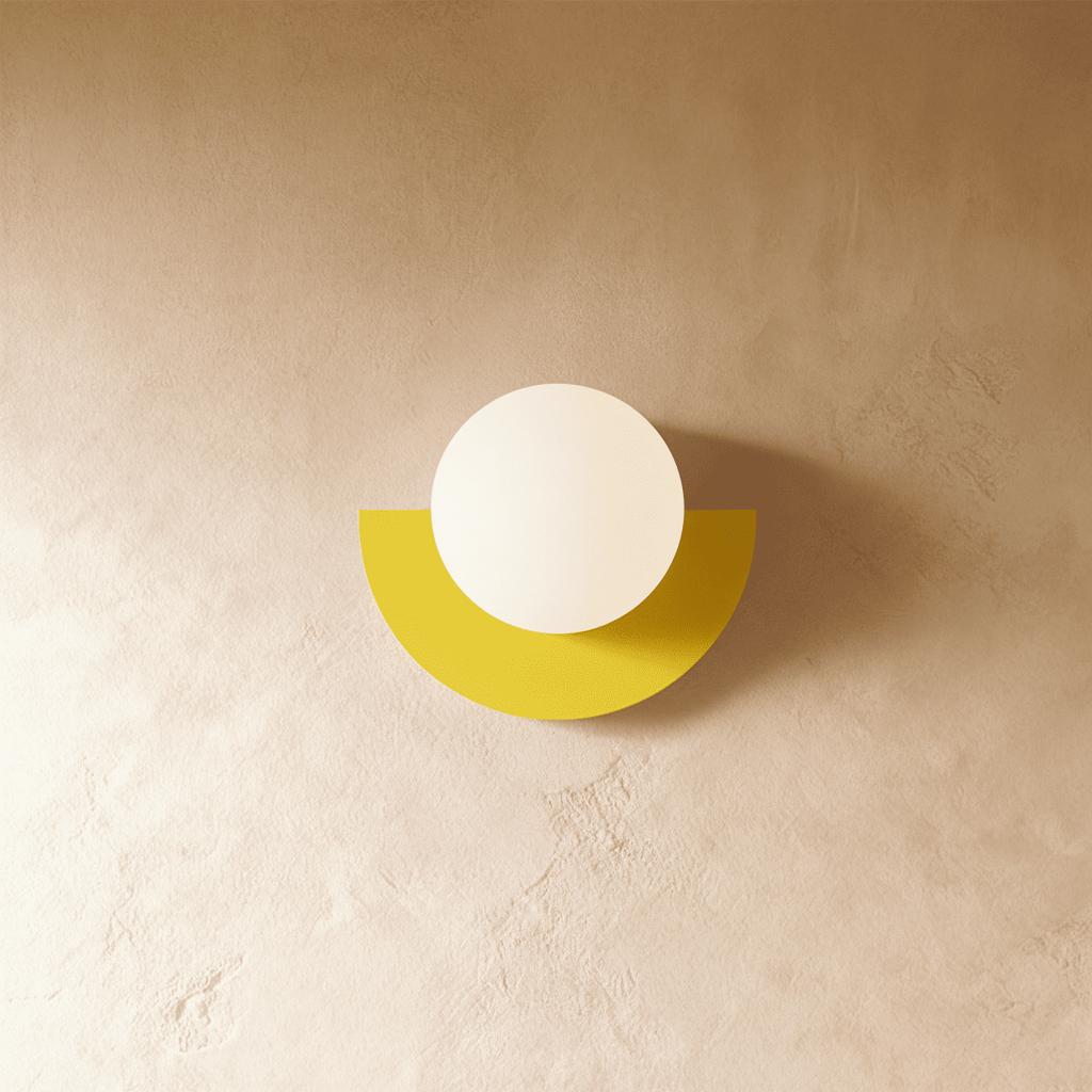 Lumenorb modern glasbollvägglampa med slät metallfinish