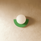 Lumenorb modern glasbollvägglampa med slät metallfinish