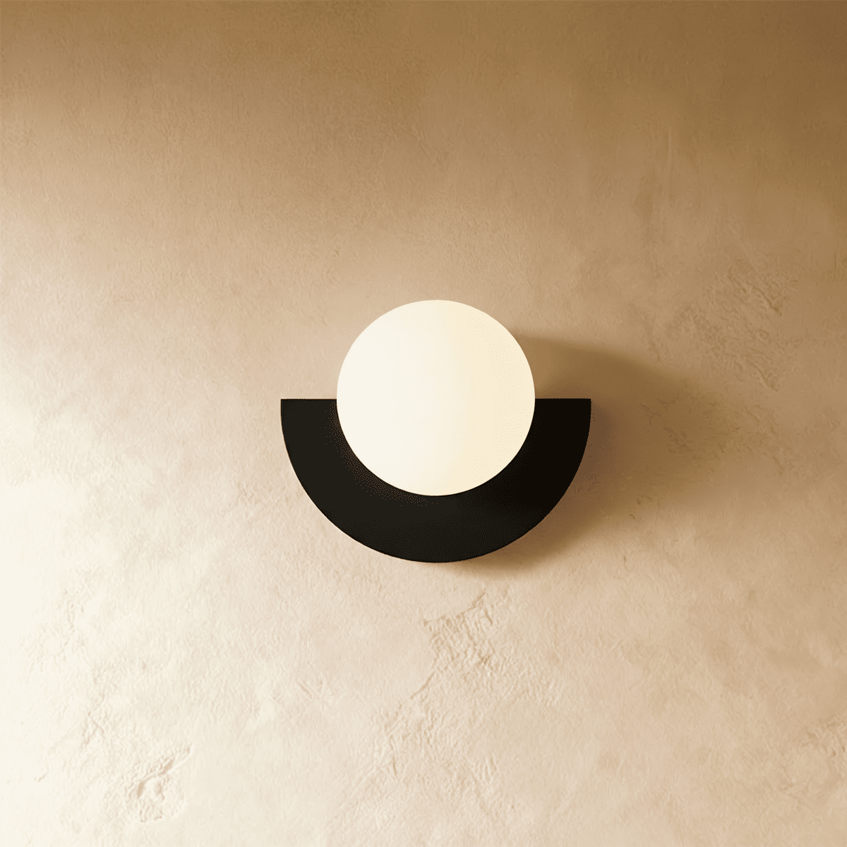 Lumenorb modern glasbollvägglampa med slät metallfinish