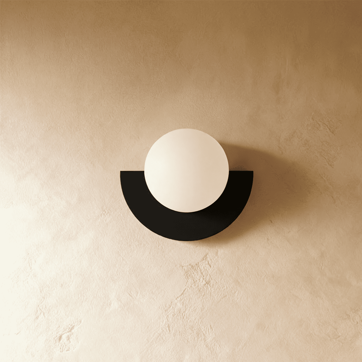 Lumenorb modern glasbollvägglampa med slät metallfinish