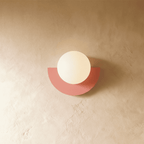 Lumenorb modern glasbollvägglampa med slät metallfinish
