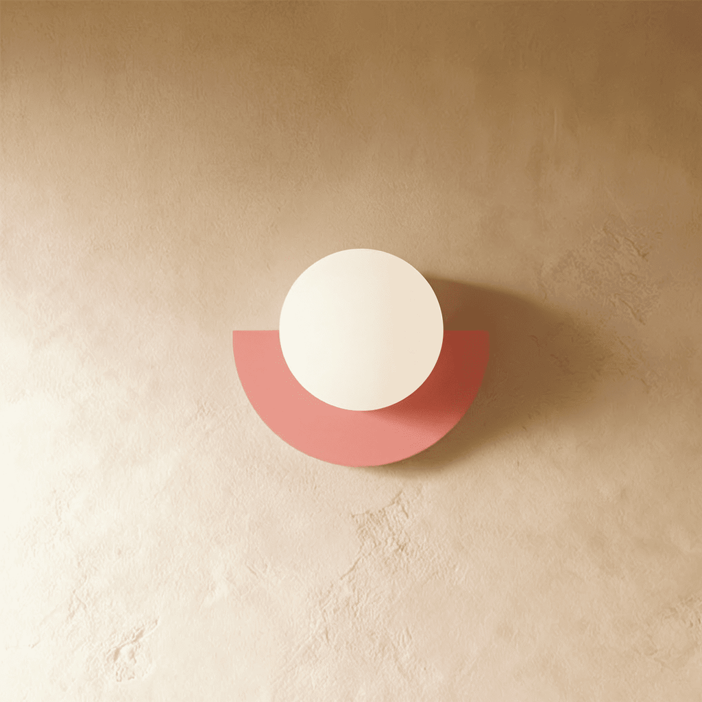 Lumenorb modern glasbollvägglampa med slät metallfinish