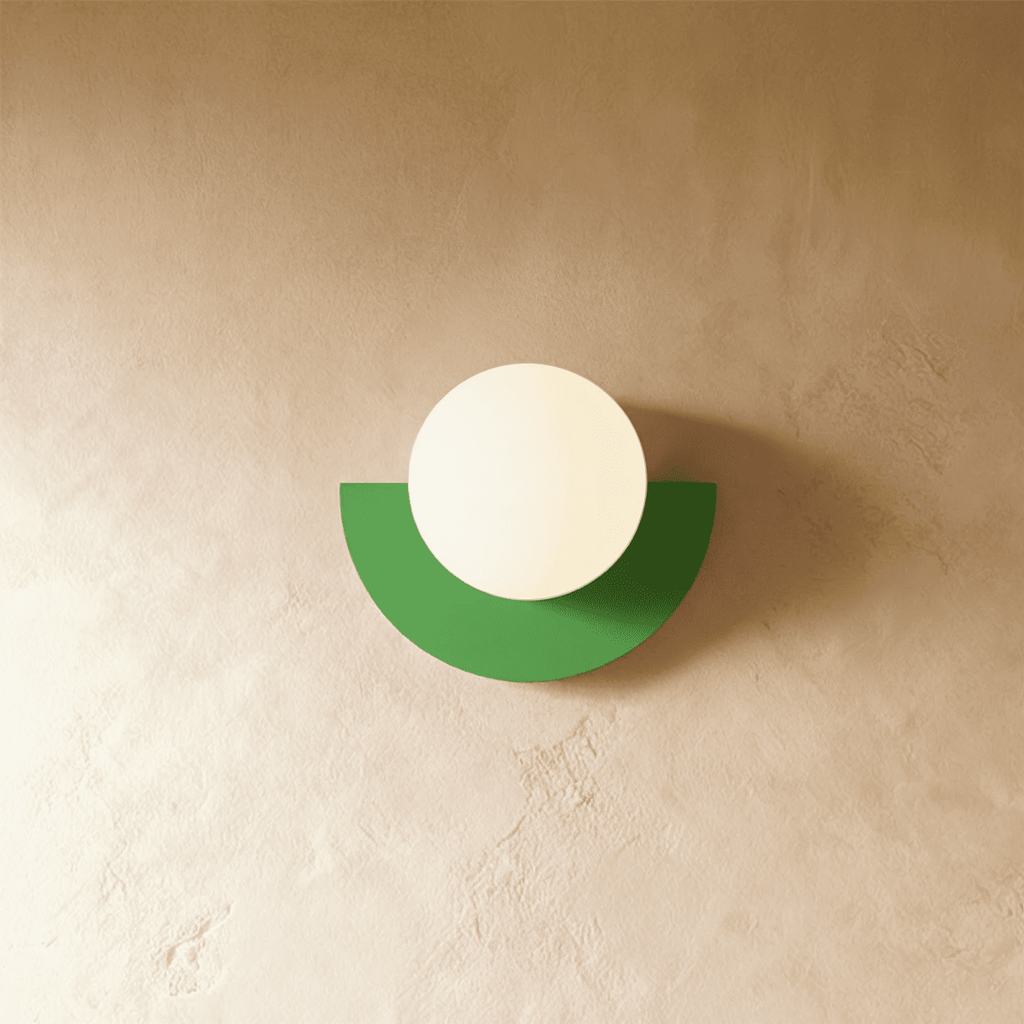 Lumenorb modern glasbollvägglampa med slät metallfinish