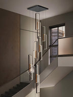 Aldarj Loftline LED Rectangular Staircase Chandelier