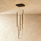 Aldarj Loftline LED Rectangular Staircase Chandelier