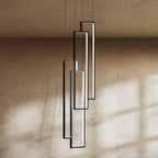 Aldarj Loftline LED Rectangular Staircase Chandelier